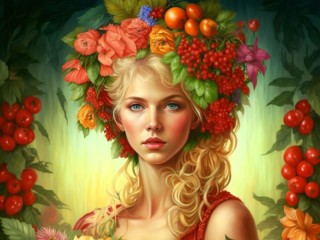 Jigsaw Puzzle «Young woman»
