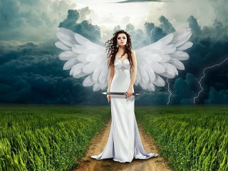 Пазл «Девушка-ангел»