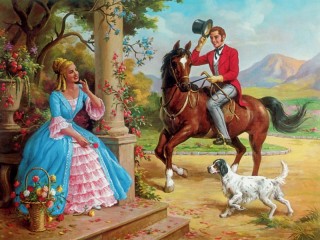 Jigsaw Puzzle «Girl and Jeltemen»