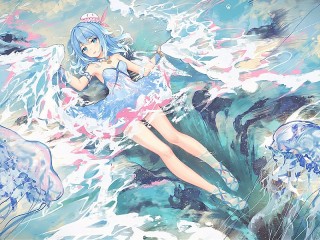 Jigsaw Puzzle «Girl and the sea»