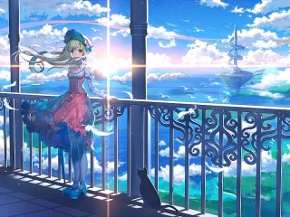 Jigsaw Puzzle «The girl on the balcony»