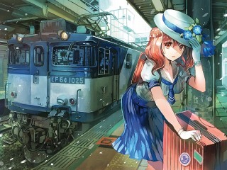 Jigsaw Puzzle «The girl at the station»