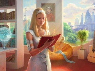 Jigsaw Puzzle «Girl with a book»