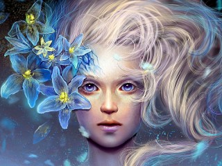 Jigsaw Puzzle «Girl with lilies»