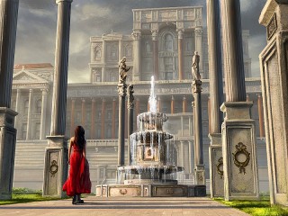 Jigsaw Puzzle «The girl at the fountain»