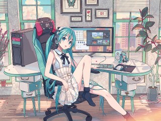 パズル «The girl at the computer»