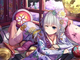 Jigsaw Puzzle «Girl in kimono»