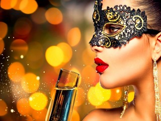 Jigsaw Puzzle «Girl in mask»