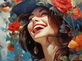 Jigsaw Puzzle «Girl in a hat»