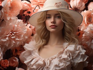 Jigsaw Puzzle «Girl in a hat»
