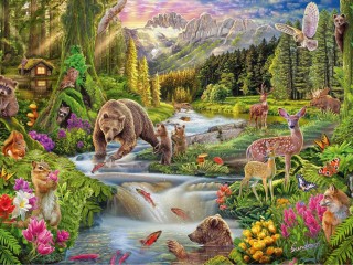Jigsaw Puzzle «Wild animals»
