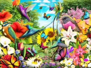 Puzzle «marvelous garden»