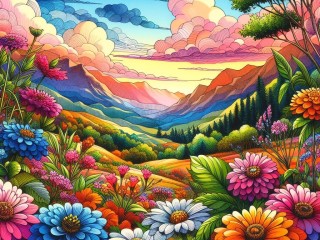 Puzzle «Valley of Flowers»