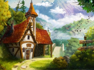 Jigsaw Puzzle «House at the sign»