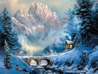 Пазл «Дом в горах»