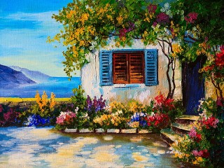 Slagalica «Cottage by the sea»
