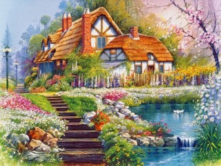 Puzzle «House by the river»