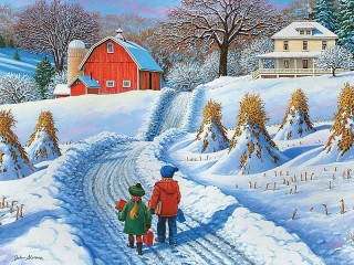 Jigsaw Puzzle «Home from school»