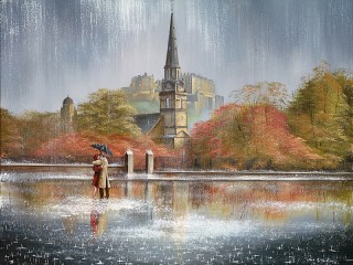 Пазл «Дождь в Эдинбурге»