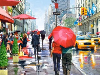 Jigsaw Puzzle «Rain in New York»