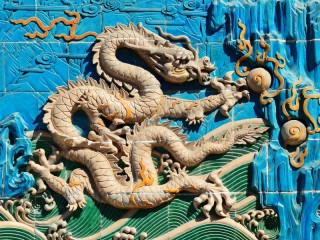 Jigsaw Puzzle «dragon on the wall»