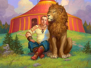 Пазл «Дрессировщик и лев»