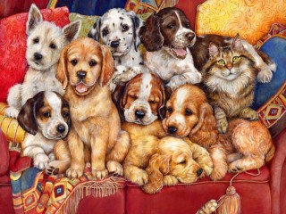 Jigsaw Puzzle «United bunch»