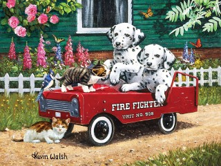 Jigsaw Puzzle «Friends of firefighters»