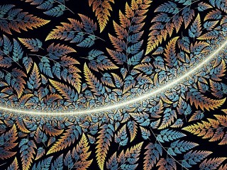 Jigsaw Puzzle «Arc and leaves»