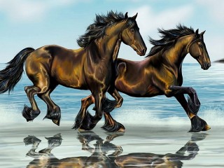 Puzzle «Two horses»