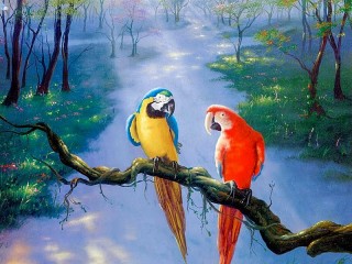 Zagadka «Two parrots»