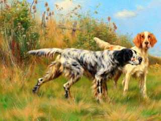 Jigsaw Puzzle «Two setters»