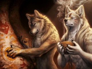 Пазл «Два волка»