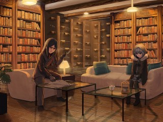 Слагалица «Two in the library»