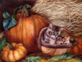 Jigsaw Puzzle «Two in a basket»