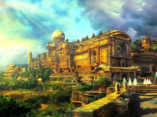 Quebra-cabeça «Indian style palace»