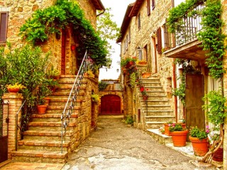 Jigsaw Puzzle «Courtyard in Tuscany»