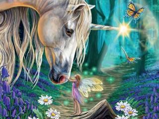 Пазл «Unicorn and fairy»