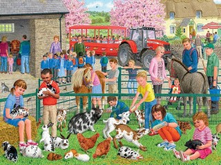 Jigsaw Puzzle «Excursion to the farm»