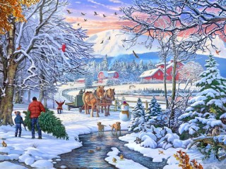 Jigsaw Puzzle «Christmas tree for the holiday»