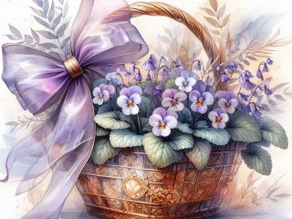 Jigsaw Puzzle «Violets»