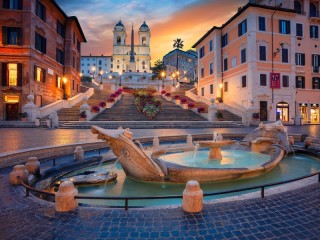 Rompecabezas «Fountain in Rome»