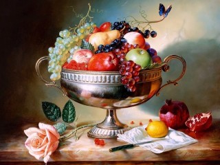 Puzzle «Fruit and flower»