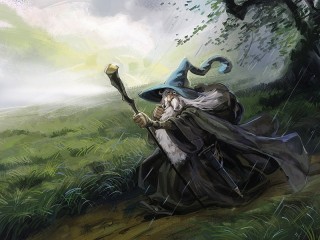Jigsaw Puzzle «Gandalf and the thunder»