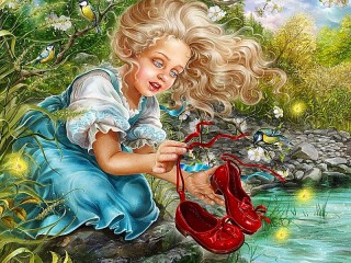 Jigsaw Puzzle «Gerda and shoes»