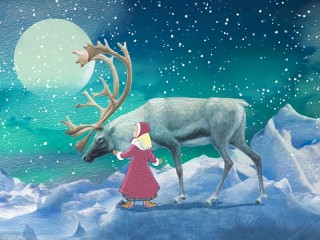 Rompecabezas «Gerda and the reindeer»