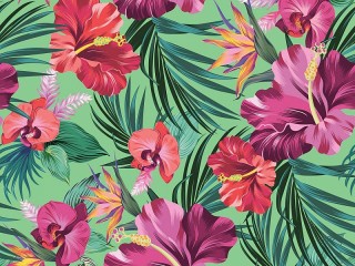 Jigsaw Puzzle «Hibiscus and Orchid»