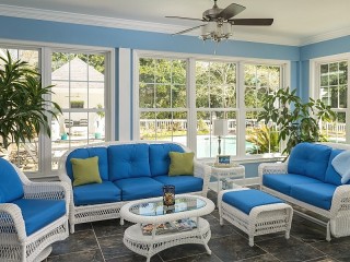 Quebra-cabeça «Blue living room»