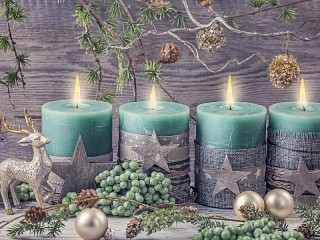 Jigsaw Puzzle «Blue candles»