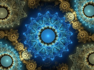 Jigsaw Puzzle «Blue pattern»
